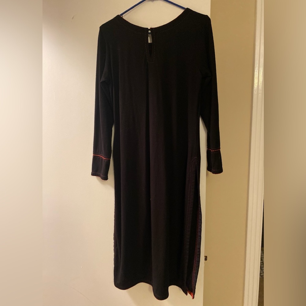 Lakshita Black Embroidered MIDI Dress - Picture 2 of 6